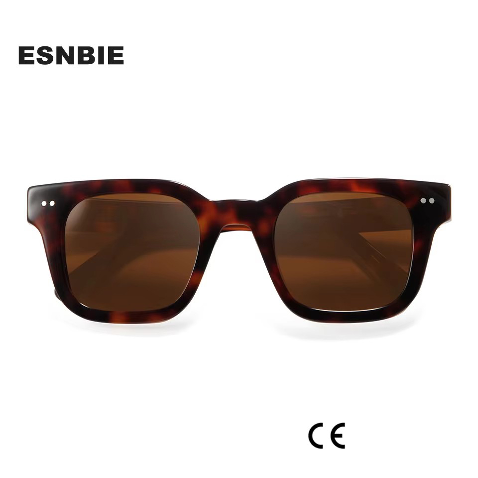 Chim 004 – lunettes de soleil de styliste en acétate noir pour hommes et femmes, lunettes de Protection plates UV400 à monture carrée polarisée