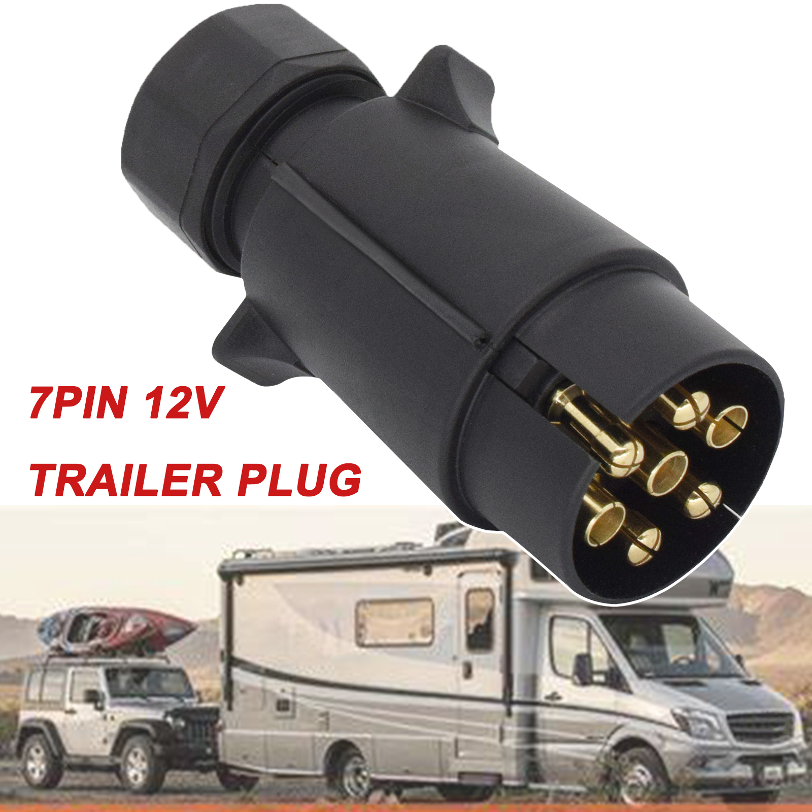 7-Pins 12V Elektrische Aanhangwagenstekker Duurzame Bedrading Connector Adapter Trekhaak Caravan Boot Paardenbak Aanhangwagen Verlichting Auto-Accessoires