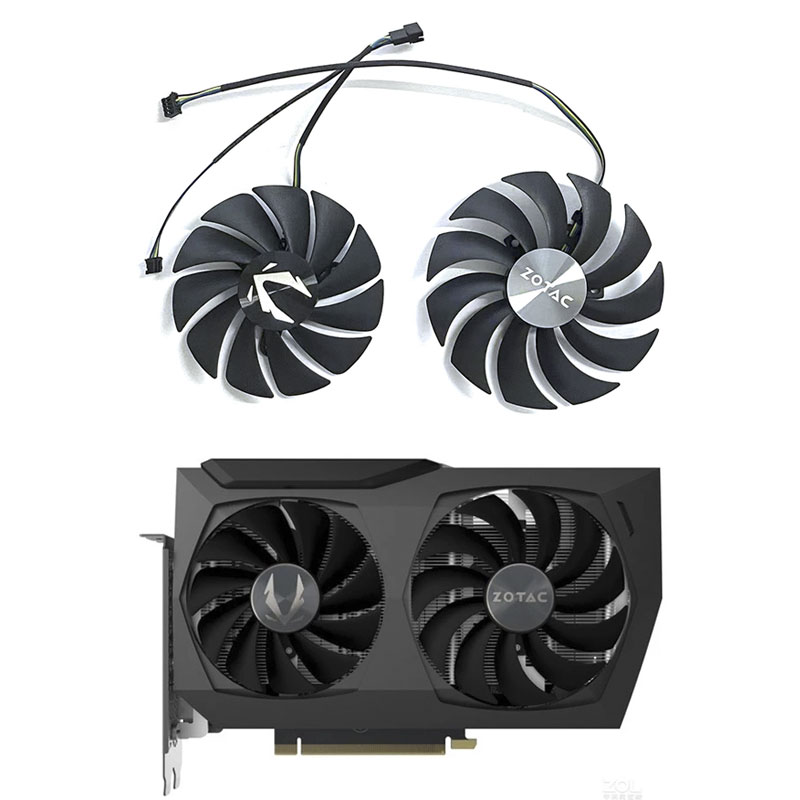 Nuevo 89MM 100MM GAA8S2U GA92S2U CF1010U12S CF9015H12S ventilador GPU 4PIN para ZOTAC RTX 3070 3070TI ventilador de refrigeración de tarjeta gráfica de doble borde