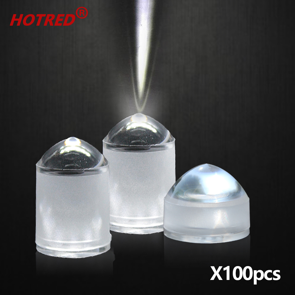1-100pcs 1W 3W 5W 3 Degree Focus LED Lens 3535 XPE XPG2 XHP50/70 XML 5050 T6 Optical Lenses A beam of light Spot flashlight DIY