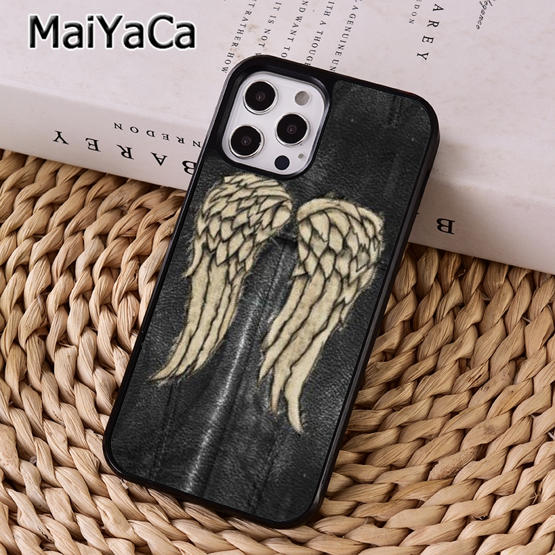 MaiYaCa-funda de teléfono con ala daryl dixon para iPhone 17 Air 16 15 14 11 12 13 Pro MAX SE 2020 Plus