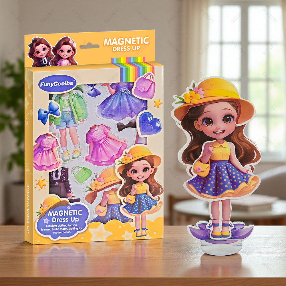 Autocollants magnétiques Princess Grain DIY pour vêtements, poupées et jouets à habiller, avec attraction magnétique, cadeau