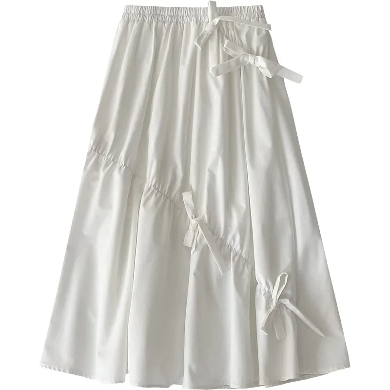Cheap Wholesale Spring Summer Autumn New Cute Midi Skirt Women Korean Fashion Casual Sexy Girls Kawaii Long Skirts Female Vy2415