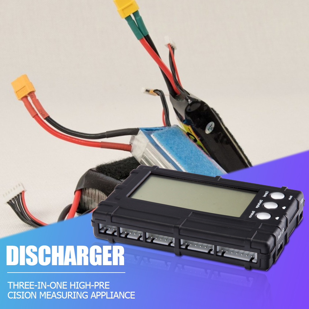 เครื่องวัดและบาลานซ์แบตเตอรี่ LCD 3 in 1 สำหรับแบตเตอรี่ Li-Fe 2-6s พร้อมฟังก์ชั่นวัดแรงดันไฟฟ้า