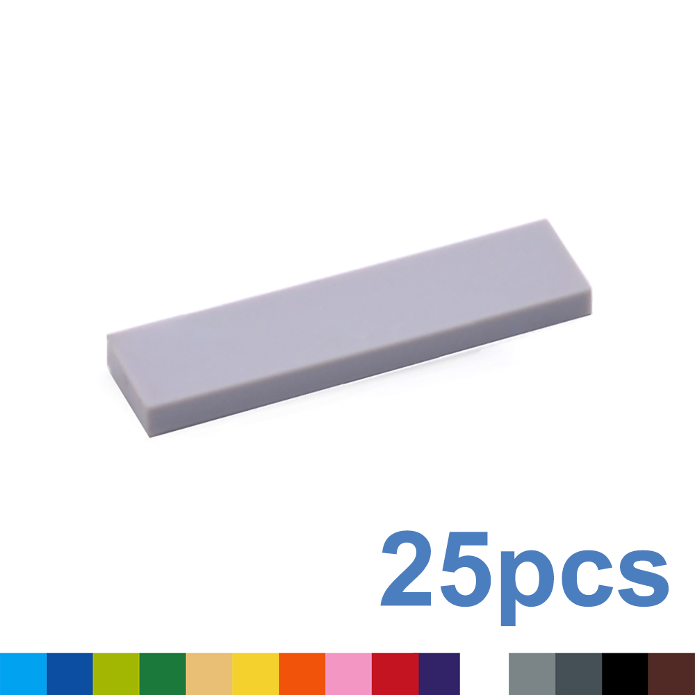 25 sztuk DIY klocki cienkie figurki cegły gładkie 1x4 kropki edukacyjne kreatywny rozmiar kompatybilny z 2431 zabawkami dla dzieci
