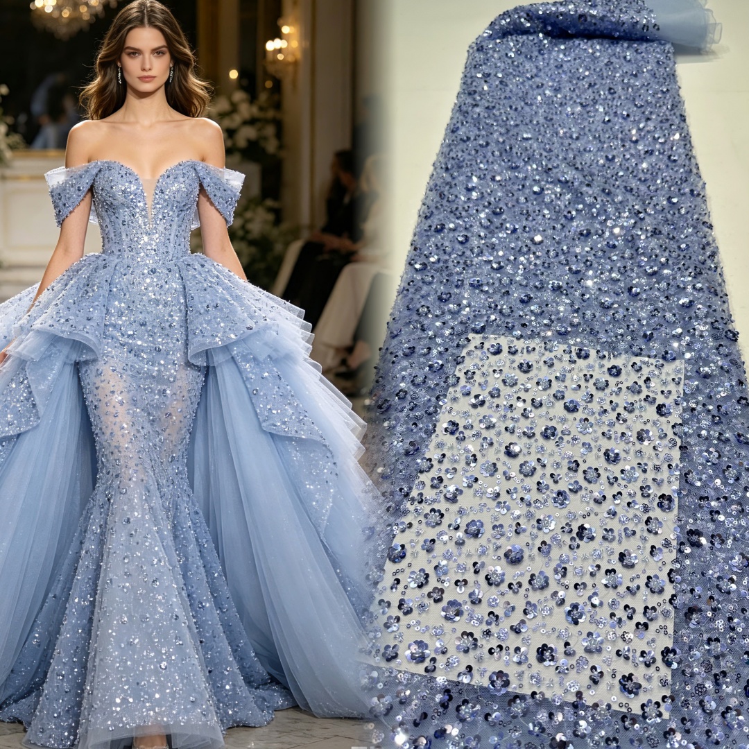 Tela de Encaje con Lentejuelas Africanas de Lujo, Nueva Colección 2026, Alta Calidad, para Novios, Boda Nigeriana, Bordado, Tul Francés
