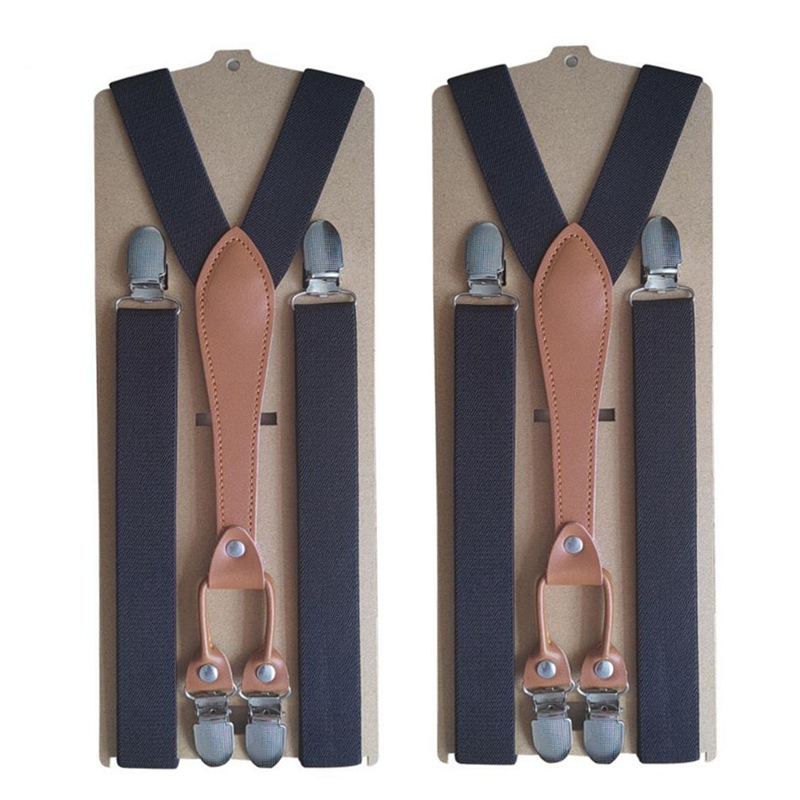 Herren-Hosenträgergürtel aus schwarzem Leder mit elastischem Clip-on-Y-Back-Hosenträger, verstellbare Träger für Hochzeitsanzug, Rock, Accessoires, Geschenk