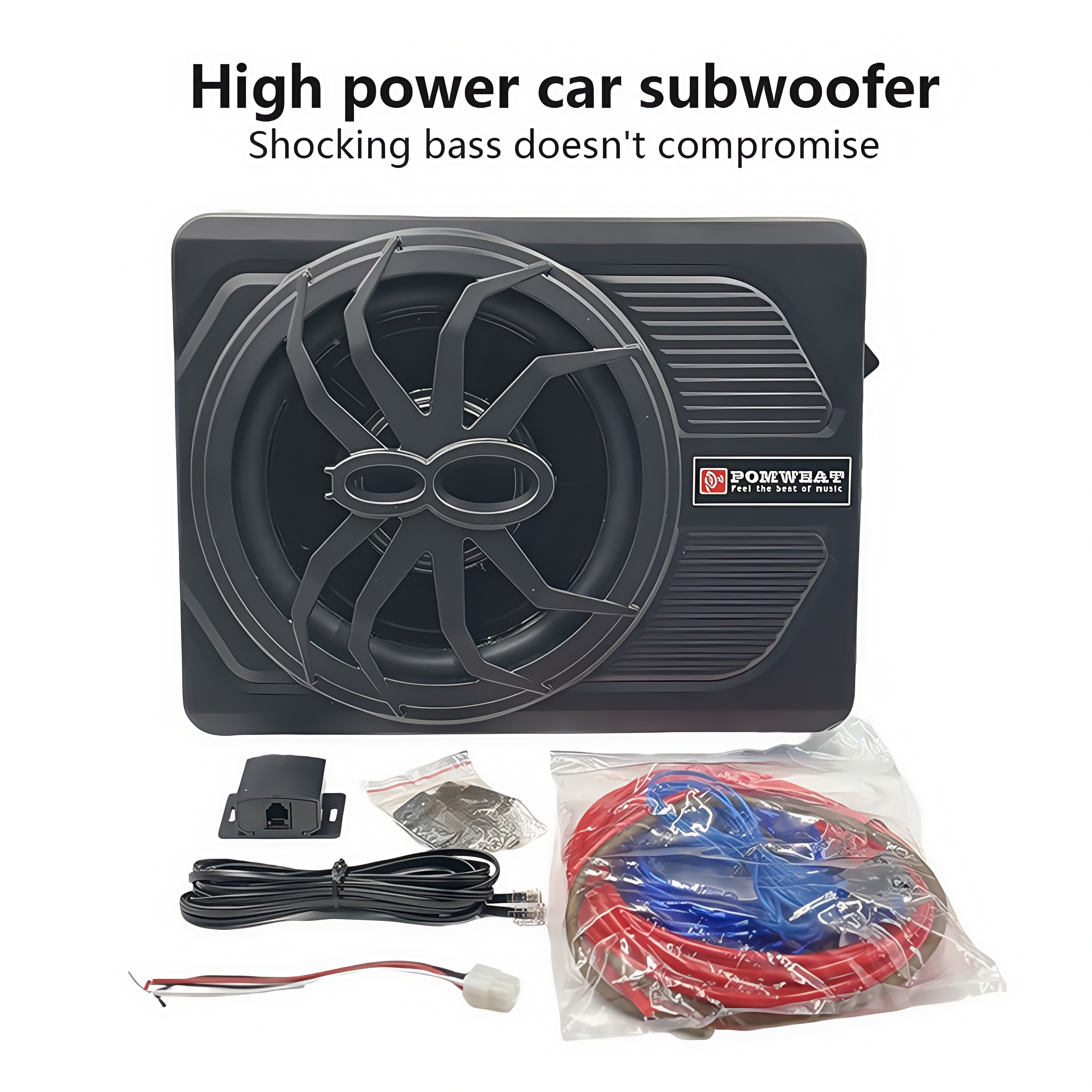 10 "อัพเกรด 800W Slim ภายใต้ที่นั่งขับเคลื่อนซับวูฟเฟอร์รถยนต์ในตัวเครื่องขยายเสียงสําหรับรถยนต์/รถบรรทุก, อัพเกรดใหม่พร้อม LED Ambient ไฟ