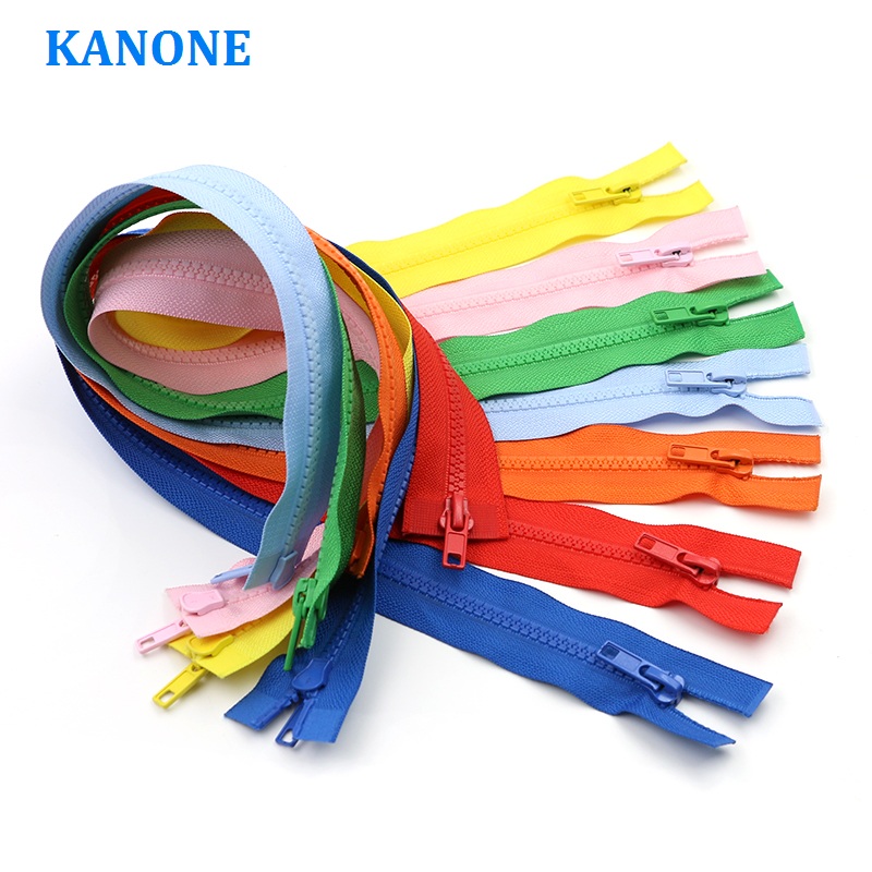 5 # cerniere in resina doppio cursore cerniera aperta per sacchi a pelo indumenti per divani cucito artigianale L: 50/60/70/80/100/150/200 cm200cm