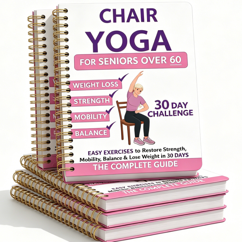 30 Day Chair Yoga Guide Weight Loss Muscle Strength Flexibility Beginner Seated Workout English Book for Seniors & Adults