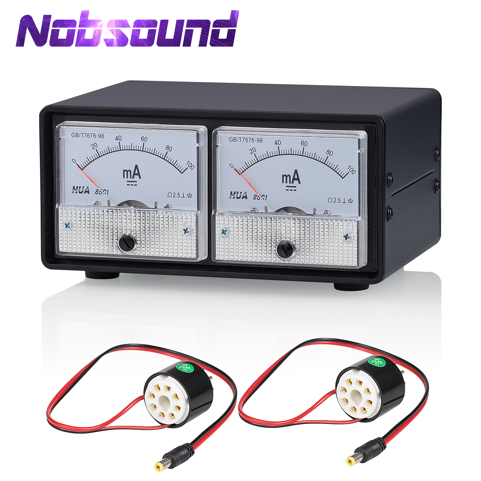 Nobsound 8-контактный двойной токовый тестер + двойной большой Амперметр Для EL34,KT88,6L6,6V6,5881,6550,KT66,KT100,KT120
