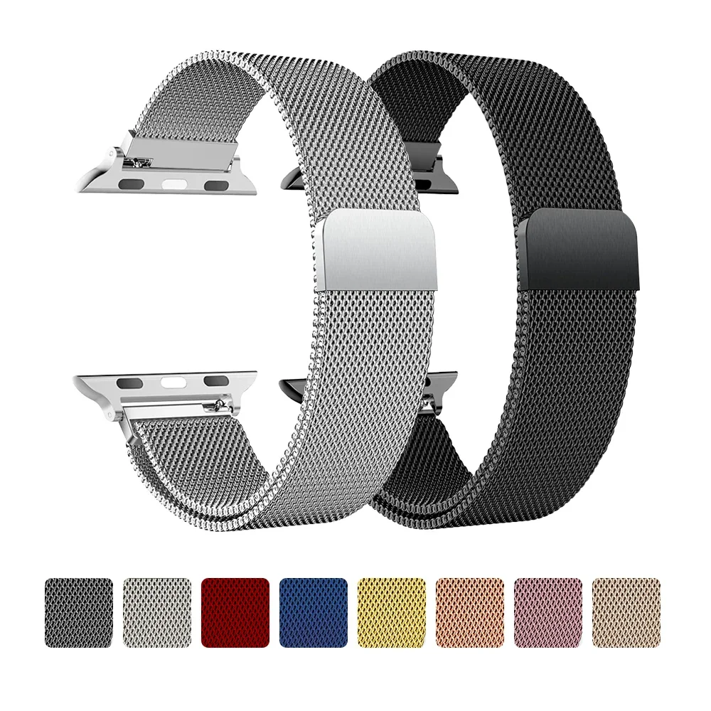 Ze stalowy pasek nierdzewnej dla apple watch Band 45mm 44mm 41mm 40mm metalowa bransoletka dla apple watch serii 9 8 7 6 5 4 SE Ultra-2 49mm