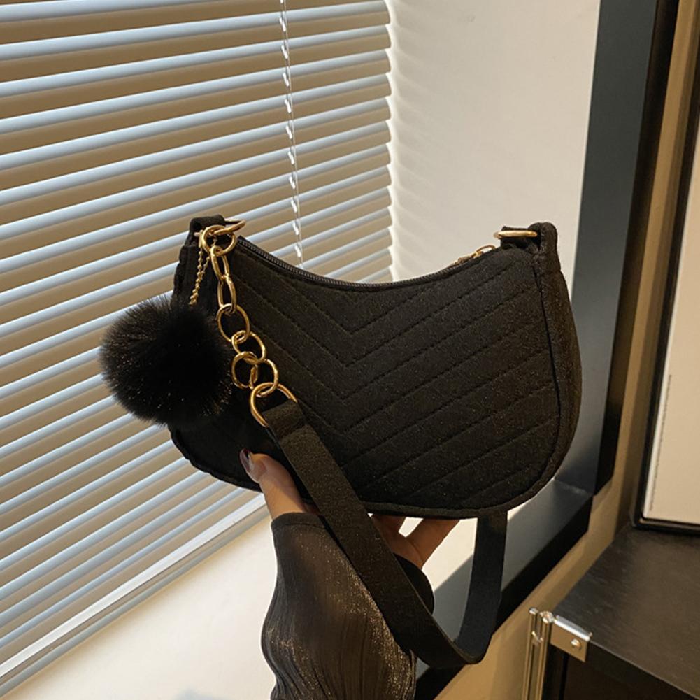 Mini Bolsas de Ombro Femininas de Feltro da Moda, Design Avançado, Bolsas de Mão para Axila, Mini Bolsa Sela