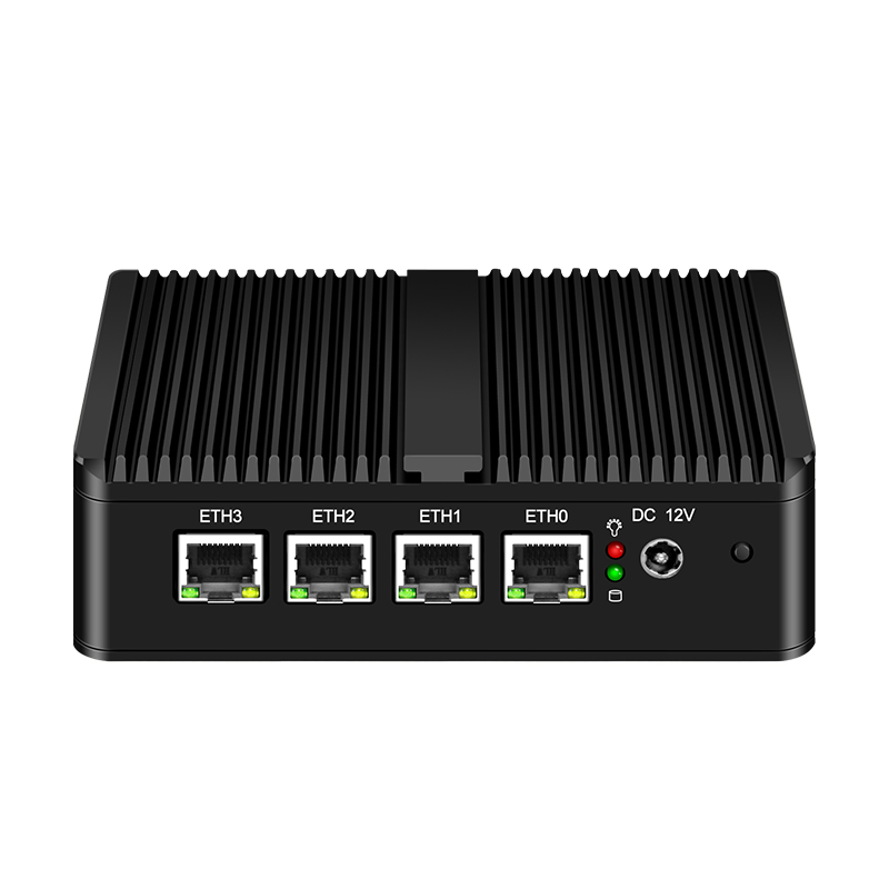 Mini computadora Nano sin ventilador con procesador Celeron de doble núcleo 4LAN 1Gb Ethernet Barebone