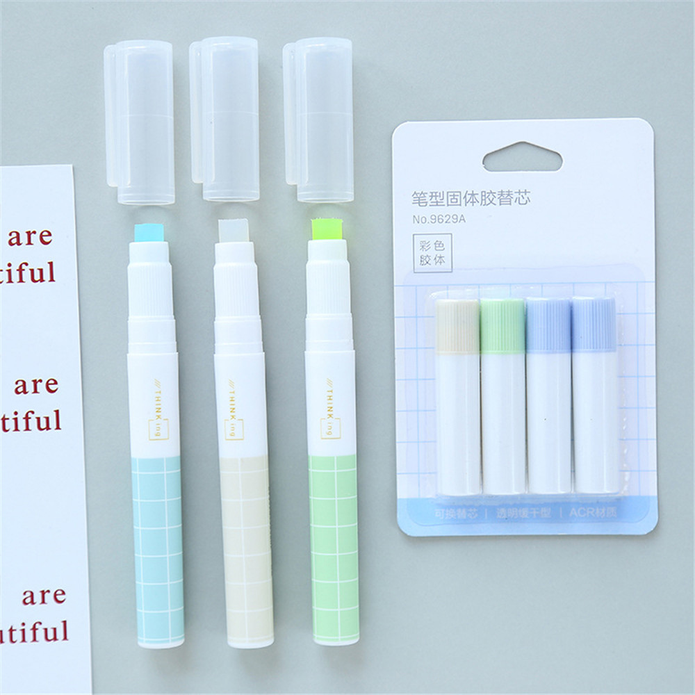 Schnell trocknender Klebestift, Farbe Gelee, fester Stiftform-Kleber, handgefertigt, Sammelalbum, kreative Klebstoffe, Kleber, DIY-Studien- und Bürobedarf