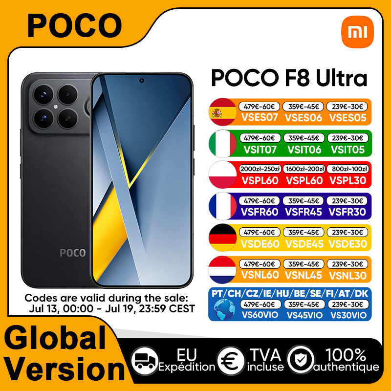 Globalna wersja smartfona POCO F8 Ultra 5G z procesorem Snapdragon ®   8 Elite Gen 5 6,9-calowy wyświetlacz AMOLED chroniący oczy 100W HyperCharge 6500mAh NFC I