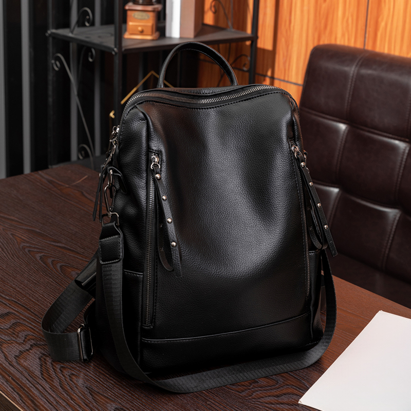 Sac à dos souple de style rétro pour femmes, sac à bandoulière convertible de grande capacité, parfait pour les déplacements et les voyages