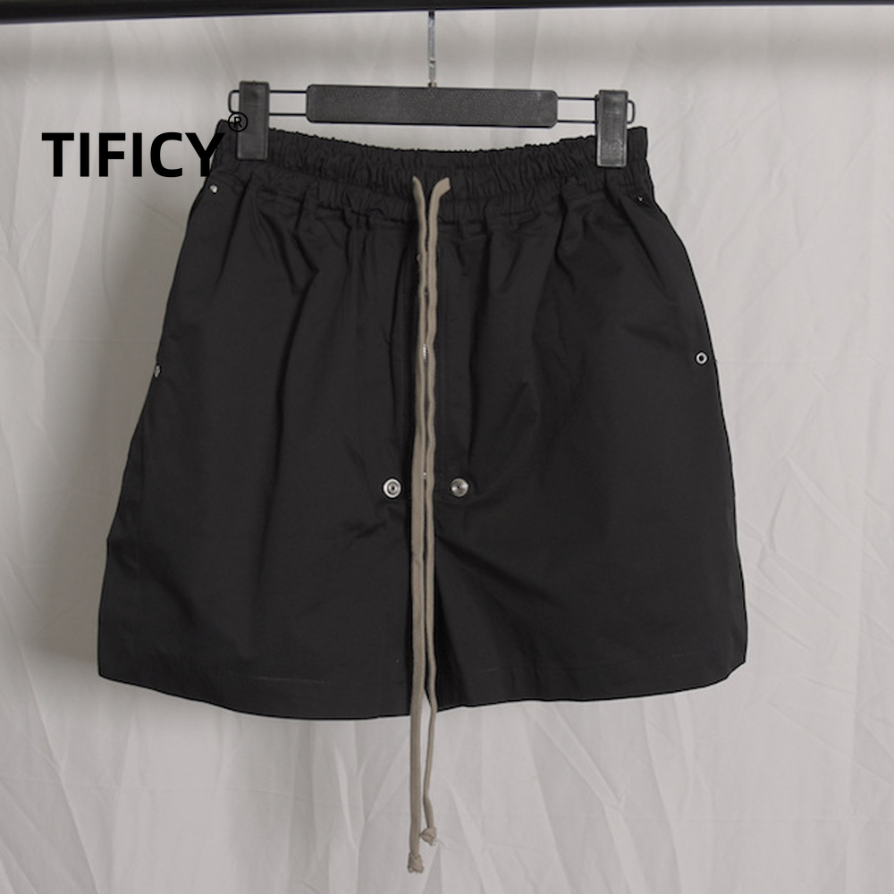 high street Nieuwe Dark RO Klassieke Mode Donkere Shorts Geweven Werkkleding Vierbeen Split Rits Heren Strand Casual Shorts