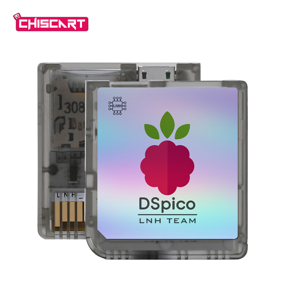 Прозрачный матовый игровой контроллер Chiscart MicroUSB DSpico Game Reader RP2040 16 Мбит, совместимый с консолями NDS, NDSL, DSi, 3DS