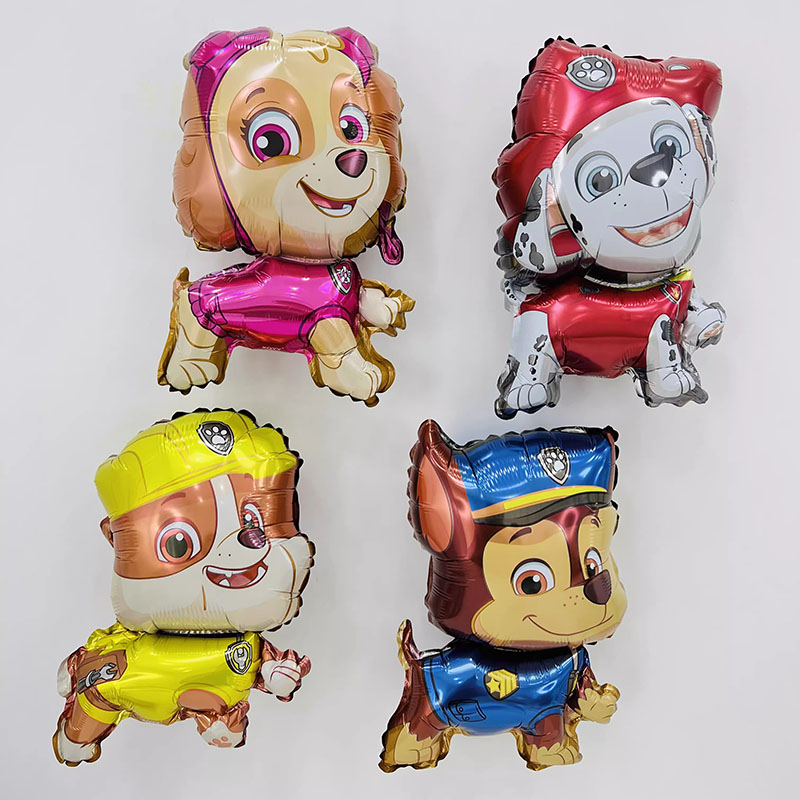 10 sztuk mini Paw Patrol pies balon z folii aluminiowej Alien Cartoon urodziny dziecka dla dzieci 3 lata dekoracji