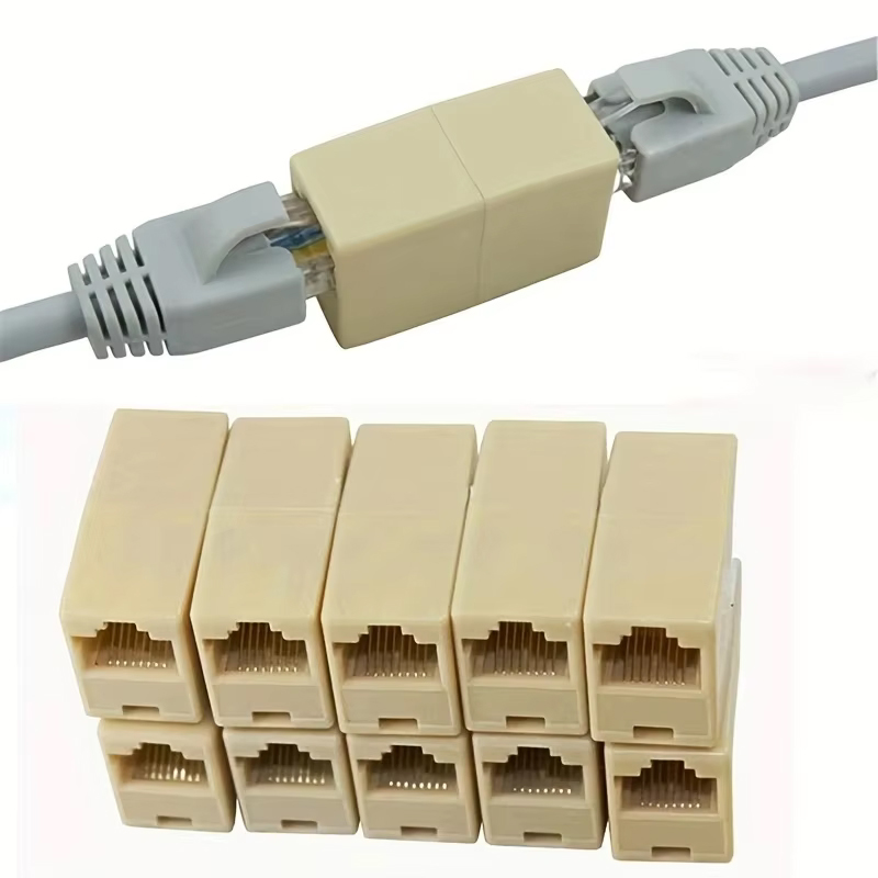 10 pièces réseau Ethernet double tête droite Lan câble menuisier coupleur RJ45 CAT 5 5E 6 6a prise d'extension connecteur de câble réseau