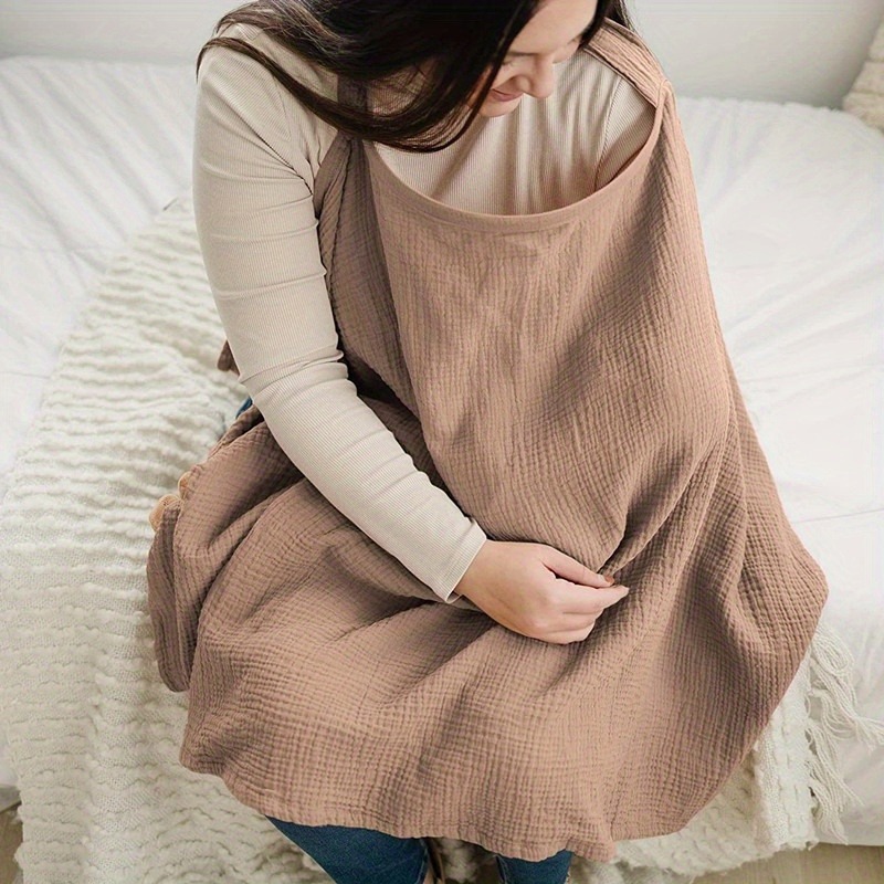 授乳カバー布1枚 - 屋外授乳用ショール、露出防止ガーゼ授乳カバー、母親用通気性授乳スカーフ
