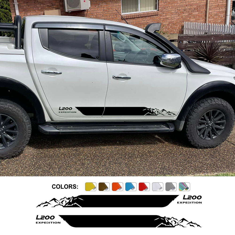 Auto Mountain Styling Stickers Voor Mitsubishi Triton L200 Barbaar Vrachtwagen Grafische Decor Decal Pickup Vinyl Auto Accessoires
