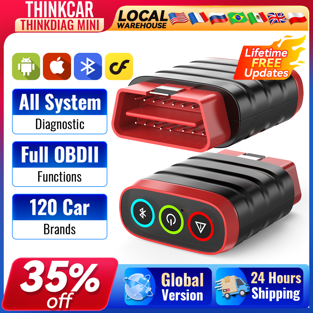 THINKCAR THINKDIAG Mini obd2 Scanner เครื่องมือวินิจฉัยรถยนต์แบบเต็มรูปแบบ วินิจฉัยระบบรถยนต์ อ่าน/ล้างข้อผิดพลาด อัปเดตฟรีตลอดอายุการใช้งาน