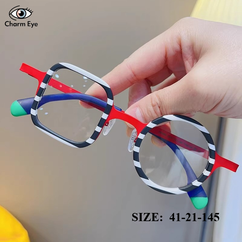 Ultralicht vierkant brilmontuur voor dames Mode Retro kleurblokken bijziendheid Anti blauw licht Kleur veranderende lenzenvloeistof heren