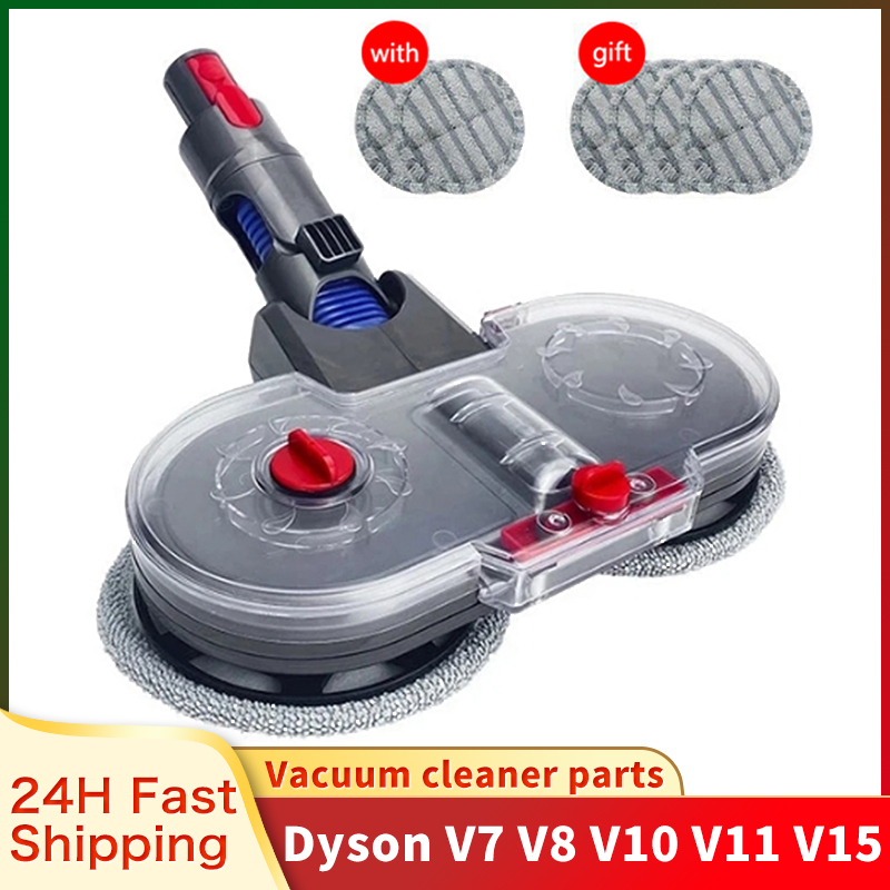 Accesorio de cabezal de cepillo de fregona eléctrica para aspiradora Dyson V15 V11 V10 V8 V7 con tanque de agua extraíble, almohadillas de paño de mopa lavables