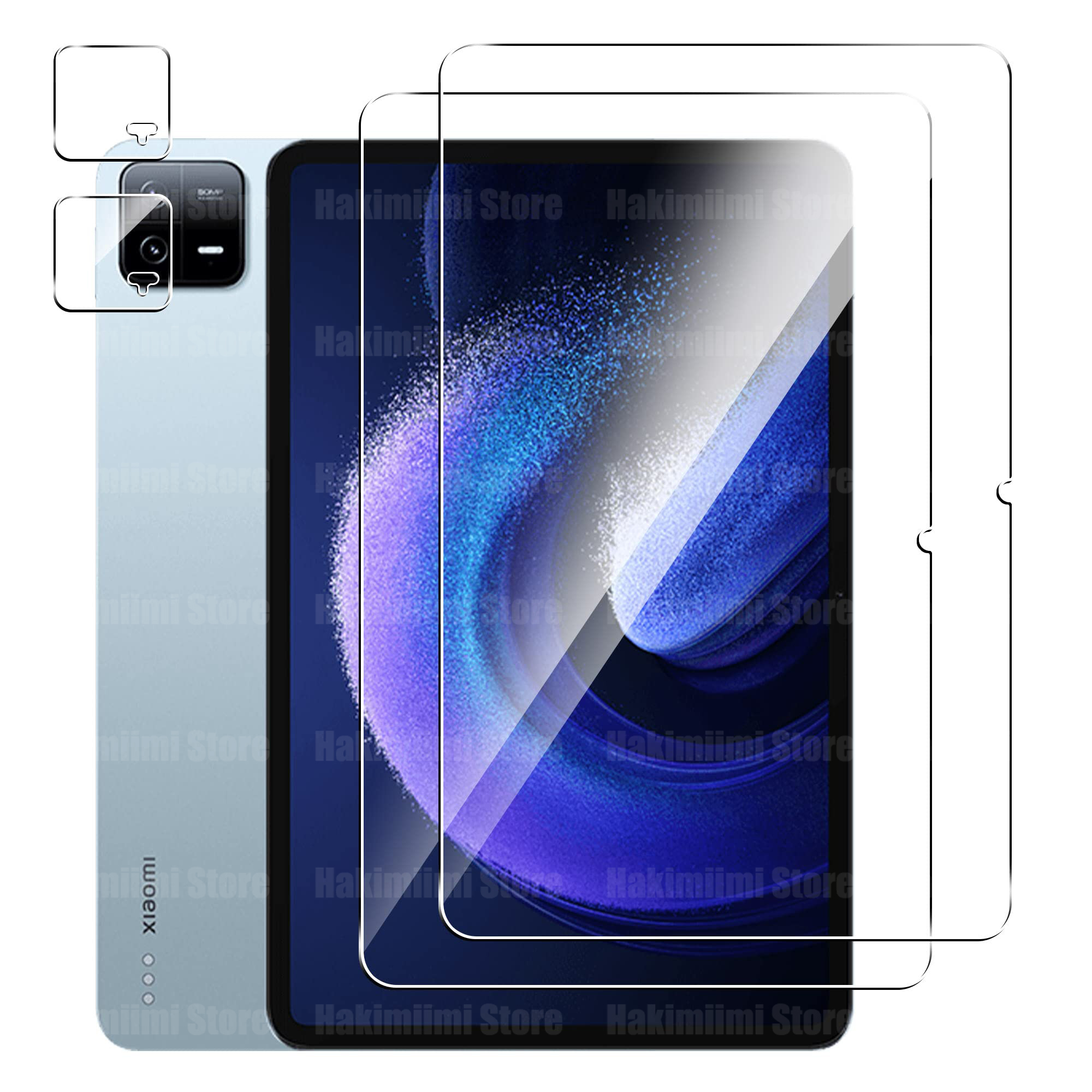 Protector de pantalla para Xiaomi Pad 6 / Xiaomi Pad 6 Pro (11 pulgadas) 2023 Película de vidrio templado y protector de lente de cámara dureza 9H
