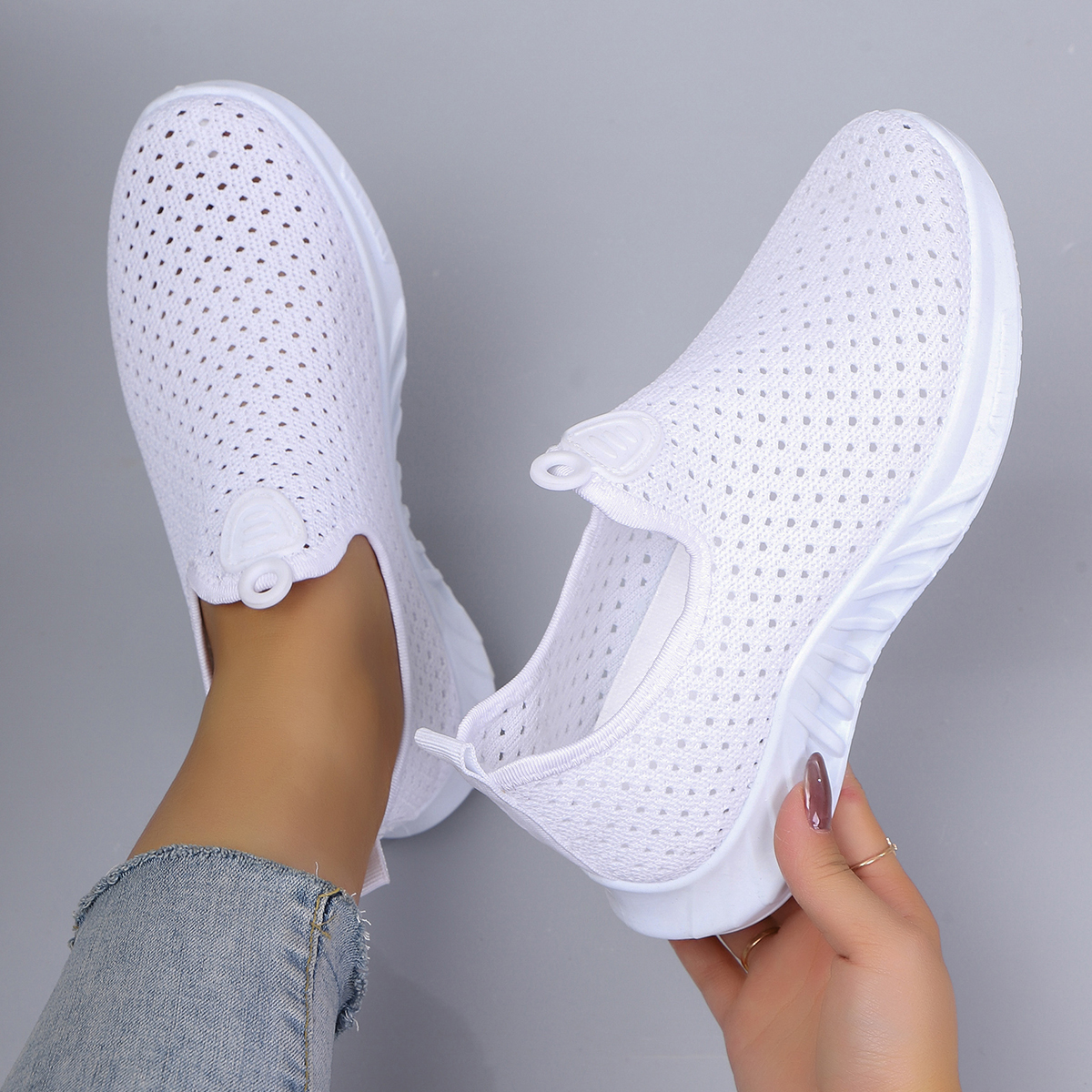 Damskie letnie oddychające płaskie buty z siateczki, damskie buty sportowe, wyprzedaż, darmowa wysyłka