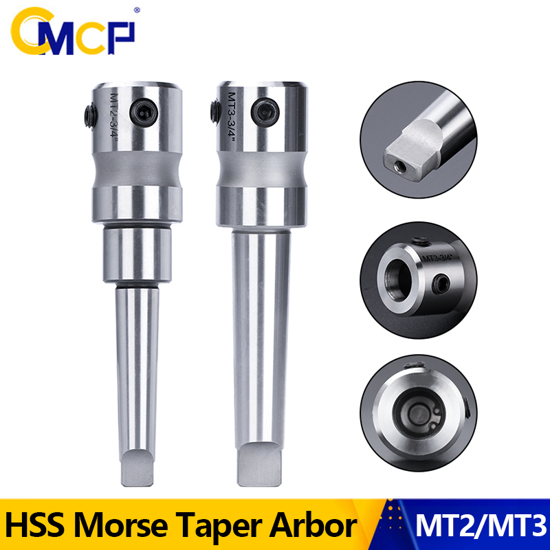 CMCP 3/4 inci Morse lancip Arbor MT2 MT3 bor berongga Bit pemegang untuk logam bekerja Weldon Shank HSS Annular Cutter Arbor