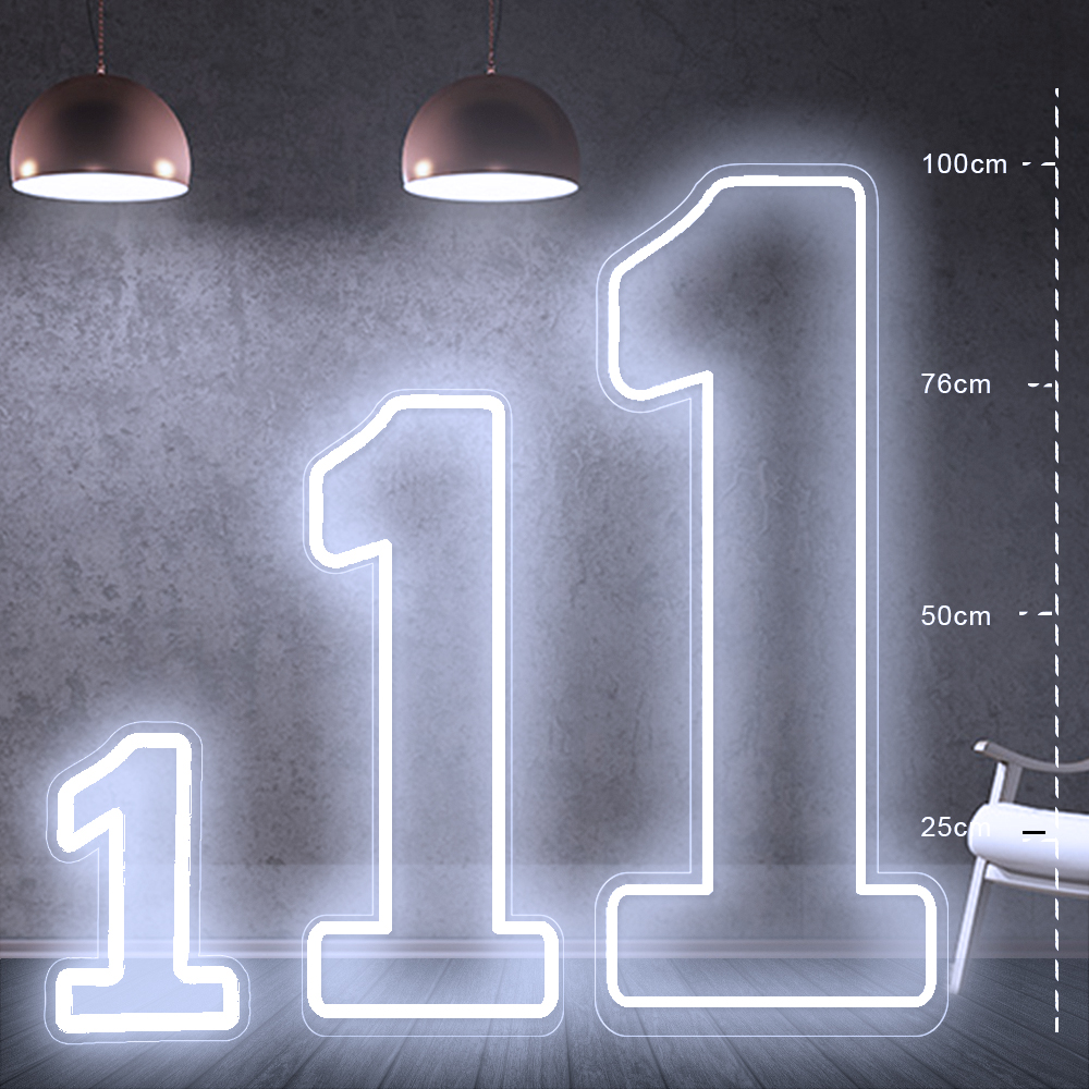 Letrero de números de neón LED de tamaño extragrande, 76 cm | 100 cm de pie y montado en la pared para decoración de celebración de bodas, fiestas de cumpleaños