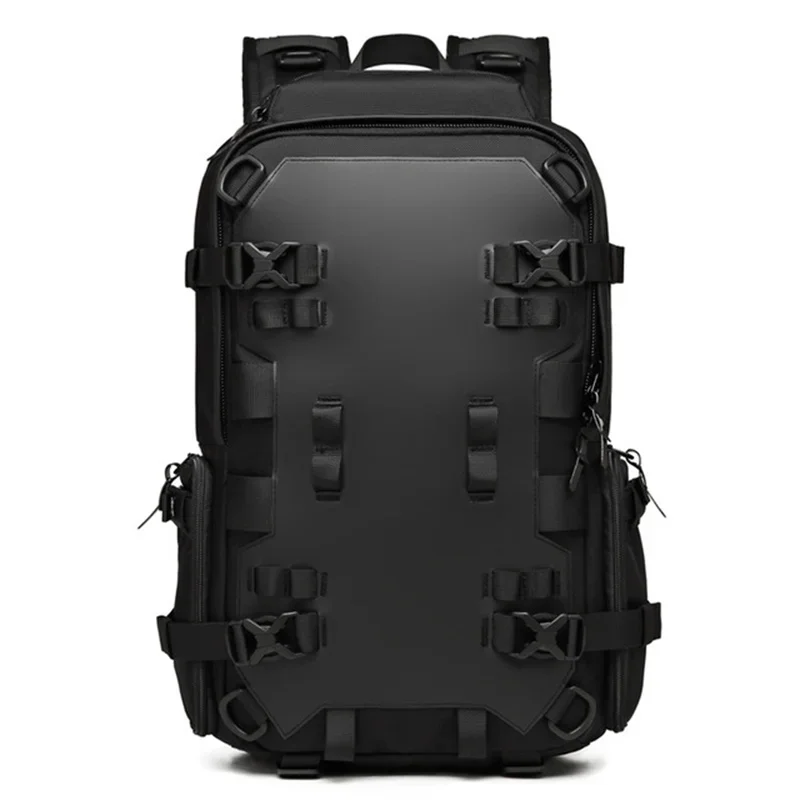 OZUKO Ransel Helm 17.3 Inci Ransel Bahu Pria Ransel Perjalanan Luar Ruangan Tahan Air untuk Pengendara Sepeda Motor Olahraga