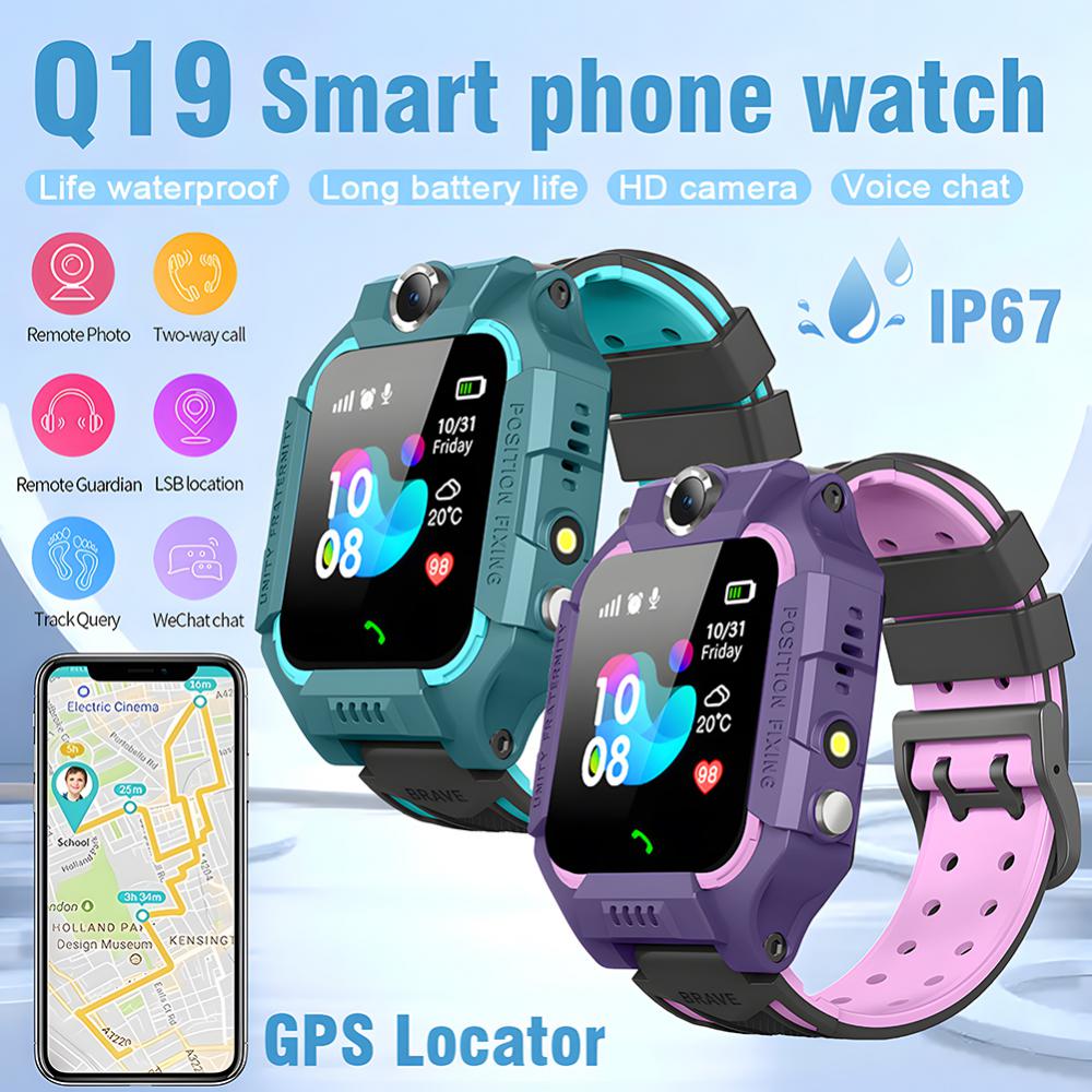 Kinder Smart Watche GPS Video Anruf SOS IP67 Wasserdichte Kinder Smartwatch Kamera Monitor Tracker Standort Uhr Für Jungen Mädchen