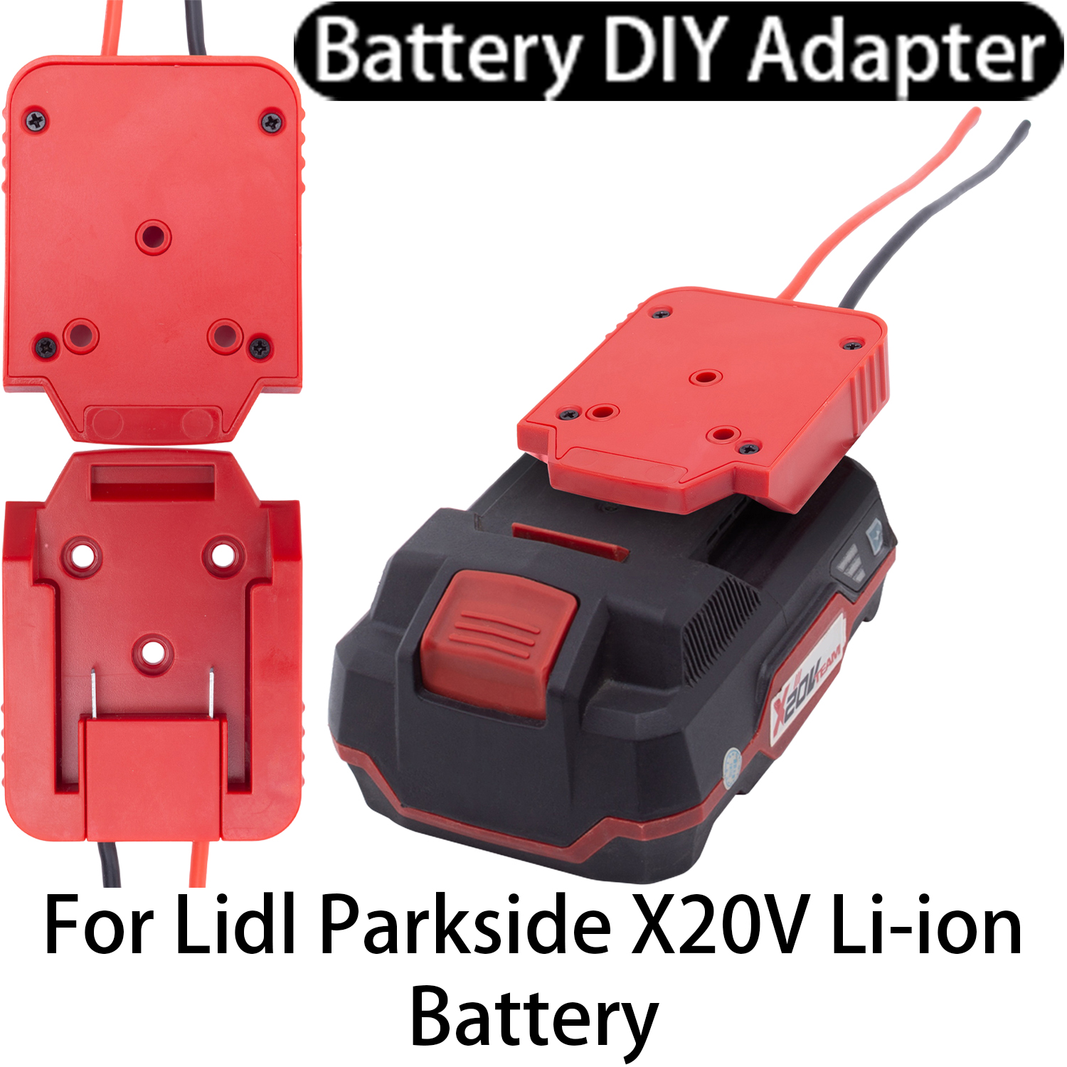 Batterij DIY-adapter voor Lidl Parkside X20V Li-ion batterij DIY-adapter 14AWG draadprestatiesconnector