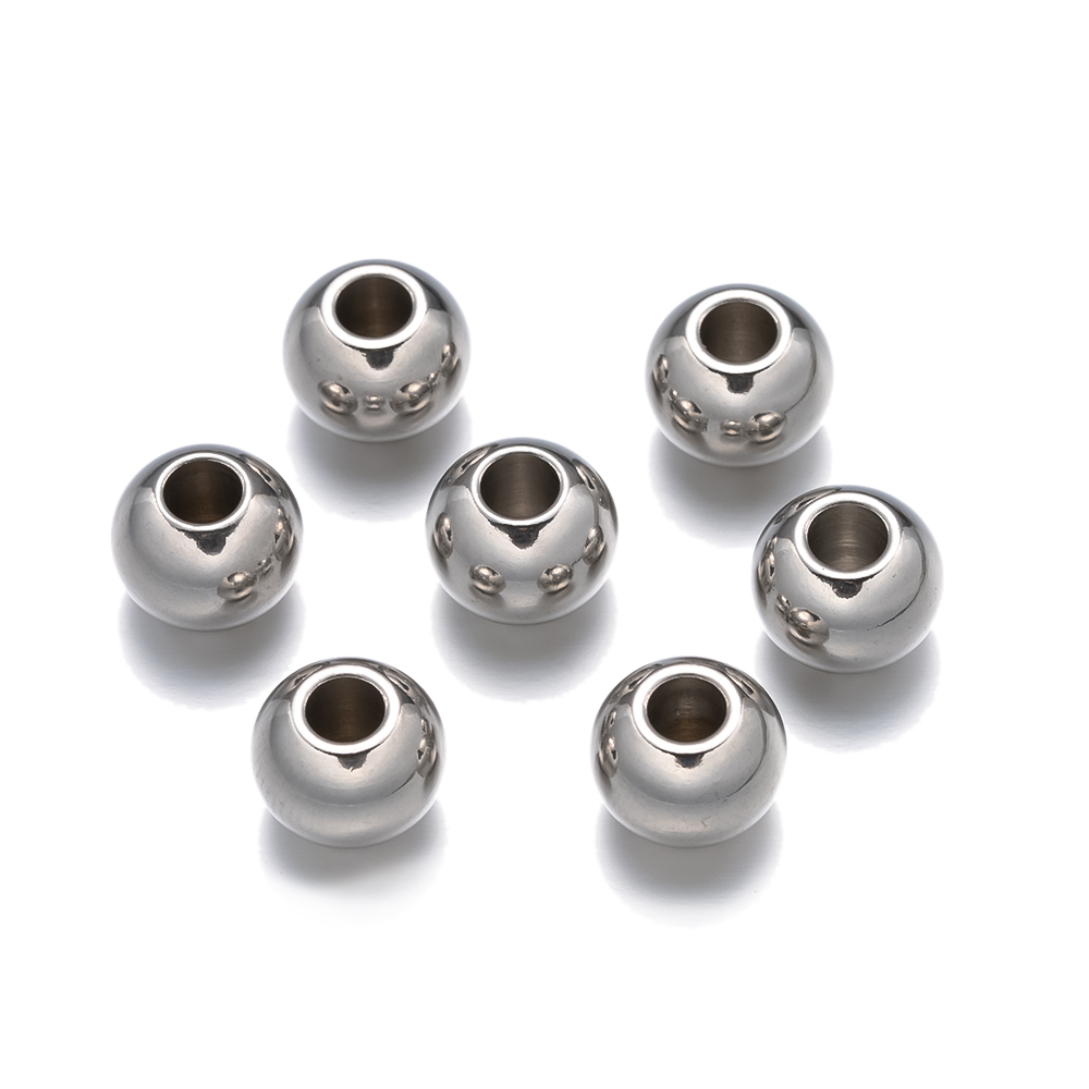 50/100 pçs 316 aço inoxidável espaçador grânulo para diy colar pulseira europeia jóias artesanato fazendo suprimentos acessórios material