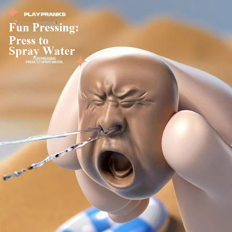 Gegnauwende Waterpistool - Schattige & grappige spuitende gezichtsuitdrukking, van plastic, ideaal voor reizen & zakspelletjes, voegt humor toe aan uw uitje