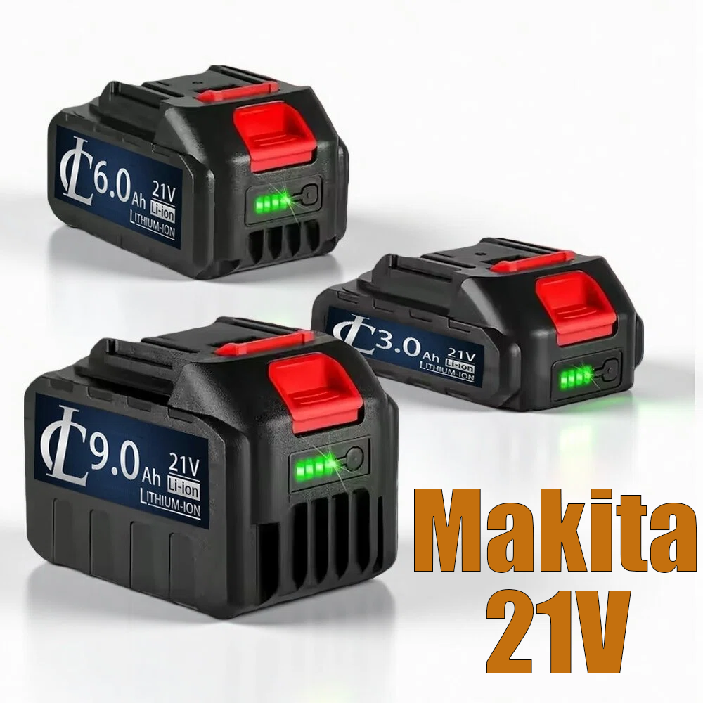 Rechargeable 18V 21V 388VF Li-ion Battery 3000-9000mAh High Capacity Long Lasting Fast Charging Durable for Makita Electric
