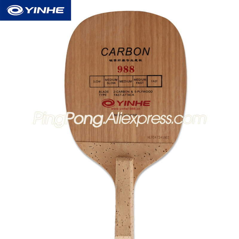 YINHE 988 karbon Bet tenis meja, gagang raket Ping Pong Jepang serangan cepat gagang Penhold JS