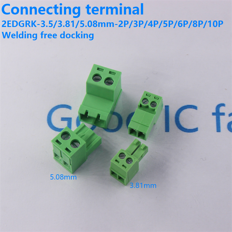 2EDGRK 3.5mm 5.08MM 2/3/4/5/6-12 pin haakse schroef klemmenblok connector 3.5MM pitch Plug + Pin Header Socket 15EDGRK