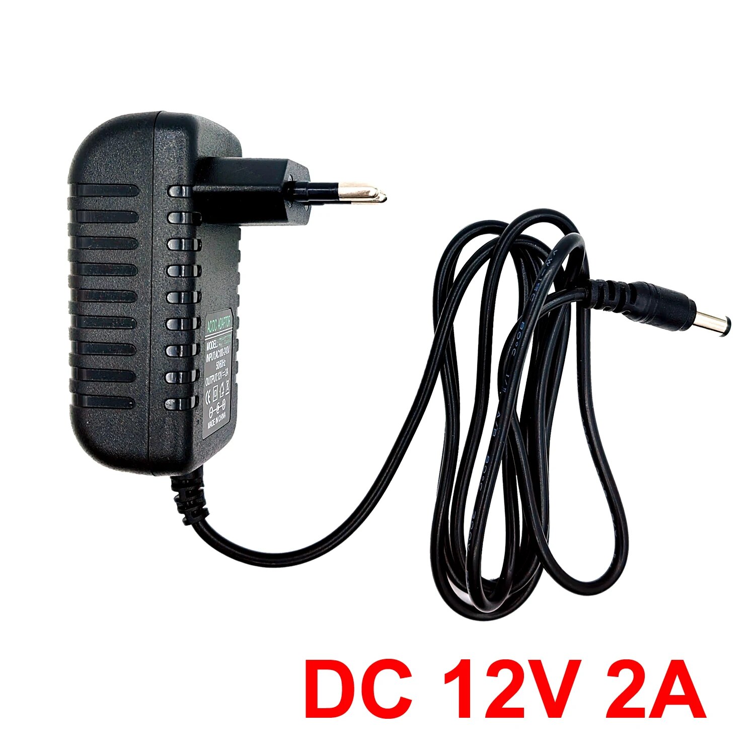 Adaptador de corriente AC 100-240V, entrada DC, salida, cargador, UE/EE. UU., 12V, adaptador Universal, enchufe Convertidor para cámara DVR LED Robot LED
