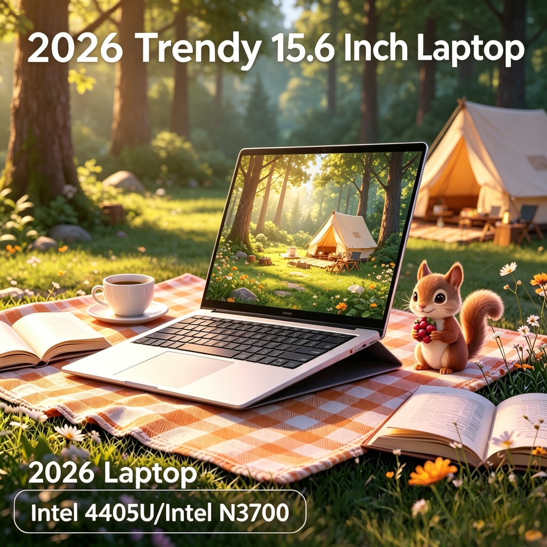 Nuevo Portátil Extrafino de 15.6 Pulgadas FHD 2026, Intel N3700/Intel 4405U, Win11, DDR4 16GB/32GB SSD, Regal Globewalker Streamlined