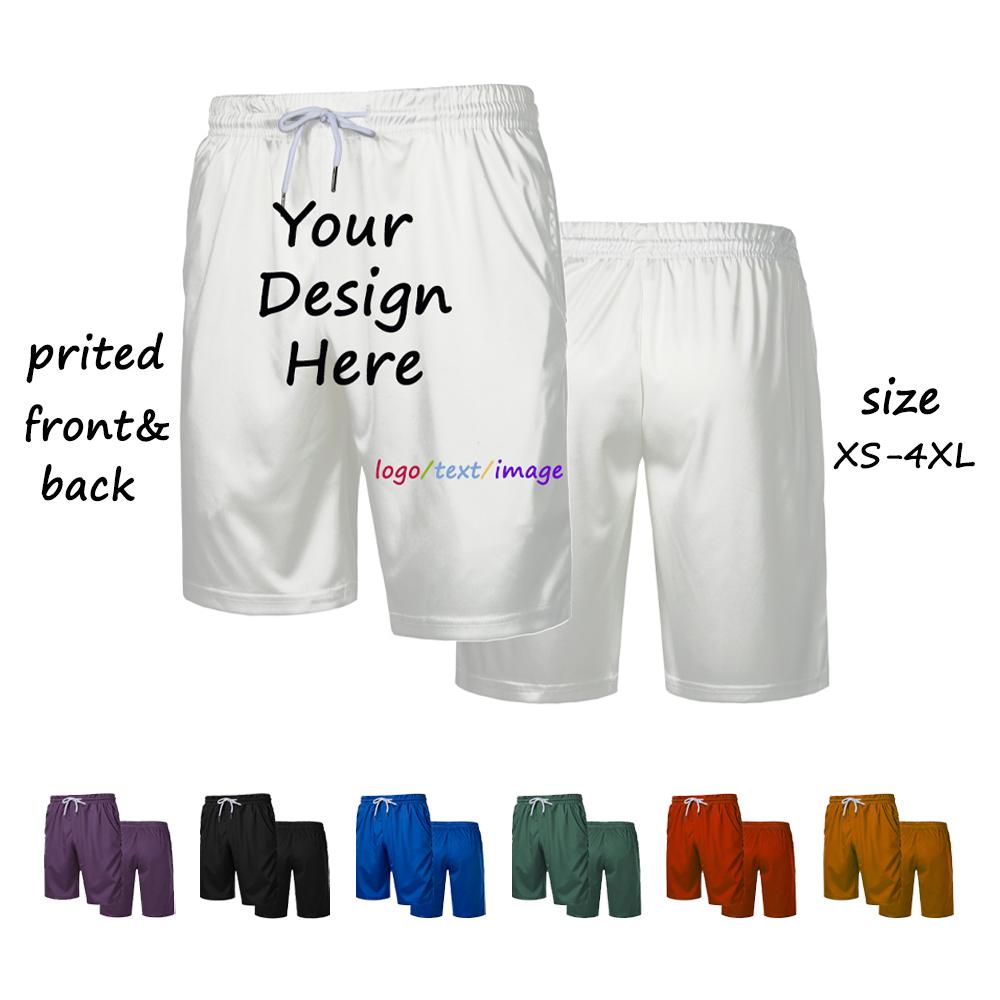 Shorts personalizados de fibra de poliéster de malha, material de impressão de alta qualidade, shorts esportivos