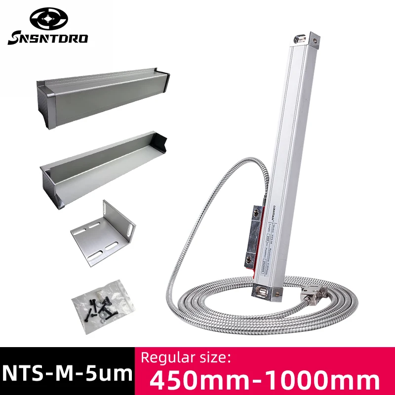 Meuleuse de tour de fraisage de haute précision NT-M-5um, échelle de verre linéaire DRO 450mm-1000mm TTL 5VDC, règle de réseau, capteur de déplacement