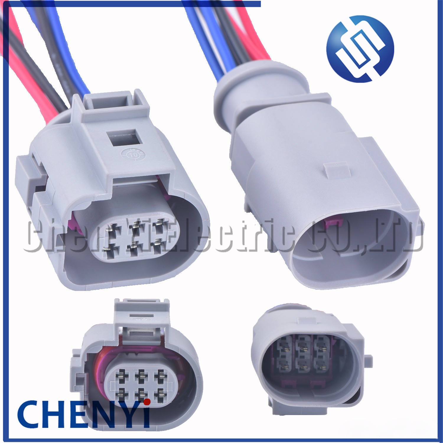 6 Pin Katup Lubang Konektor Steker dengan 15Cm 18AWG Kabel Kawat Harness 1J0 973 713G 1J0973713G 42121200 4G0973813B 4G0 973 813B
