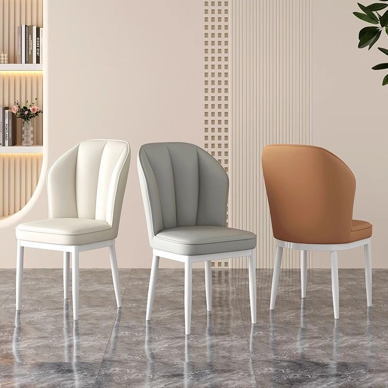 Nordic Dining Chair Modern Simple Elegance Soft Cushion Cream Dining Chair Light Luxury Dressing Chair Home Furniture New Sales