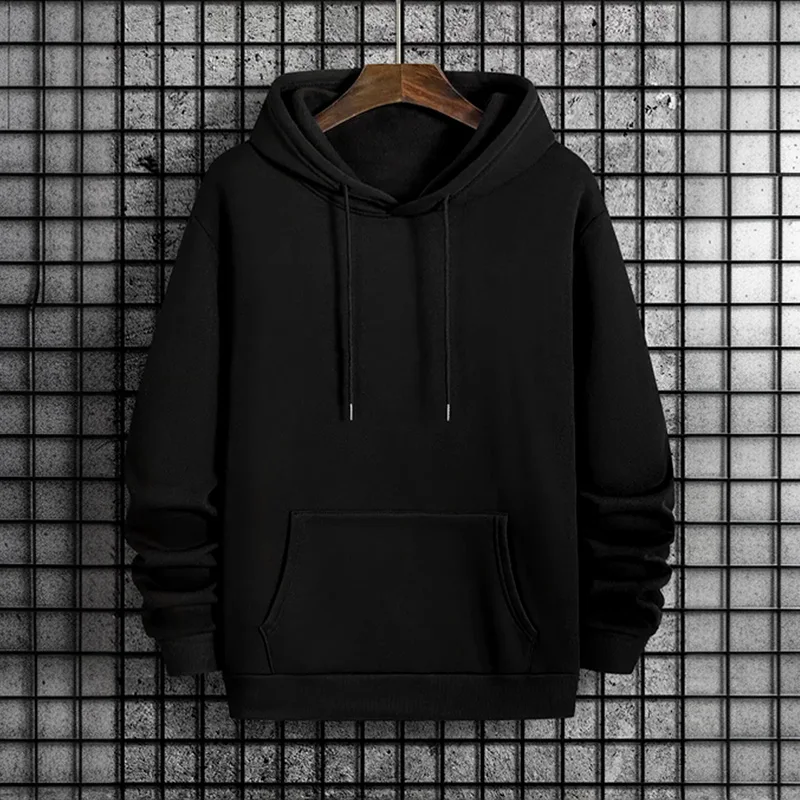 2025 Otoño/Invierno nueva llegada Sudadera con capucha de los hombres de alta calidad de Color sólido Sudadera con capucha masculina hogar al aire libre Casual moda pulóver