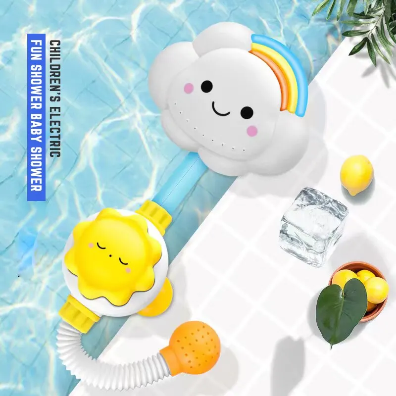 Crianças brinquedos de banho jogo de água para crianças nuvens modelo torneira chuveiro spray de água crianças brinquedo respingo banheiro sprinkler crianças brinquedo